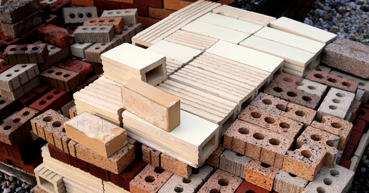 Pallets of bricks